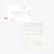 "Sprinkles And Icing" - Children's Birthday Party Invitations in Tangerine by Amber Barkley - Assembled