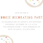 "Sprinkles And Icing" - Children's Birthday Party Invitations in Tangerine by Amber Barkley - Detail