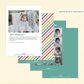 "Layer Cake" - Children's Birthday Party Invitations in Rainbow by Holly Whitcomb - Back of Card Options