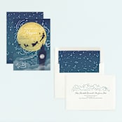 "Disney and Pixar's Peter Pan night flying" - Children's Birthday Party Invitations in Midnight by Yuliya Evseeva - Assembled