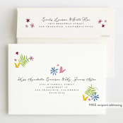 "Disney's Alice in Wonderland in the Flower Garden" - Children's Birthday Party Invitations in Aqua by Becky Nimoy - FREE Recipient Addressing