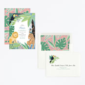"Jungle Animal Sketchbook" - Children's Birthday Party Invitations in Canary by Alethea and Ruth - Assembled