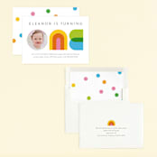 "One" - Children's Birthday Party Invitations in Sunshine by Lori Wemple - Assembled