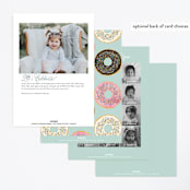 "Everyone Loves Donuts" - Children's Birthday Party Invitations in Neptune by Kerry Doyle - Back of Card Options