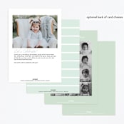 "Feather Wild One" - Children's Birthday Party Invitations in Mint by Baumbirdy - Back of Card Options