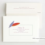 "Feather Wild One" - Children's Birthday Party Invitations in Mint by Baumbirdy - FREE Recipient Addressing