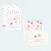 "In The Garden" - Children's Birthday Party Invitations in Petal by Kristie Kern - Assembled