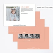 "Puppy Line-Up" - Children's Birthday Party Invitations in Peony by Shiny Penny Studio - Back of Card Options