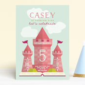 "Storybook" - Children's Birthday Party Invitations in Bubblegum by Erica Krystek - Front