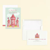 "Storybook" - Children's Birthday Party Invitations in Bubblegum by Erica Krystek - Assembled