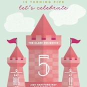 "Storybook" - Children's Birthday Party Invitations in Bubblegum by Erica Krystek - Detail