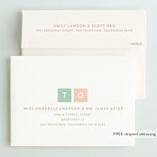 "Simply Six" - Children's Birthday Party Invitations in Seafoam by Joanne James - FREE Recipient Addressing