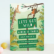 "Jungle View" - Children's Birthday Party Invitations in Jungle by Grace Kreinbrink - Front