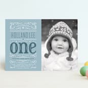 "Wintery Fun" - Children's Birthday Party Invitations in Frost by Leah Bisch - Front