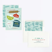 "Baking party" - Children's Birthday Party Invitations in Aqua by Holly Whitcomb - Assembled