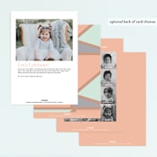 "Cutting Edge" - Children's Birthday Party Invitations in Sherbert by Simona Camp - Back of Card Options
