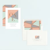 "Cutting Edge" - Children's Birthday Party Invitations in Sherbert by Simona Camp - Assembled