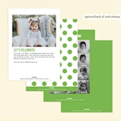 "Twin Voice" - Children's Birthday Party Invitations in Kelly Green by Sara Hicks Malone - Back of Card Options