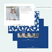"Bright Jungle" - Children's Birthday Party Invitations in Navy by Kristen Cavallo - Back of Card Options