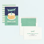 "Buttercream & Bunting" - Children's Birthday Party Invitations in Pool by Kerry Doyle - Assembled