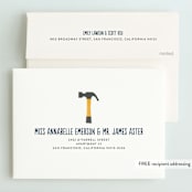 "Tool Pocket" - Children's Birthday Party Invitations in Denim by Erica Krystek - FREE Recipient Addressing