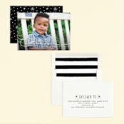 "Lettered Celebration" - Children's Birthday Party Invitations in Cloud by Lehan Veenker - Assembled