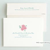 "Teacup Kitten" - Children's Birthday Party Invitations in Robin's Egg by Angela Thompson - FREE Recipient Addressing
