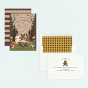 "Teddy Bear Picnic" - Children's Birthday Party Invitations in Sun by Susan Moyal - Assembled