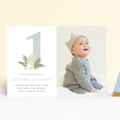 "petit lapin" - Children's Birthday Party Invitations in Frost by Angela Garrick - Front