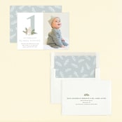 "petit lapin" - Children's Birthday Party Invitations in Frost by Angela Garrick - Assembled