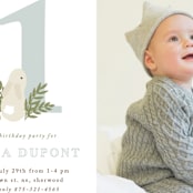 "petit lapin" - Children's Birthday Party Invitations in Frost by Angela Garrick - Detail