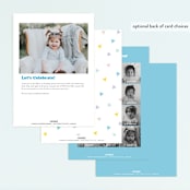 "Up, Up and Away" - Children's Birthday Party Invitations in Rainbow by Creo Study - Back of Card Options