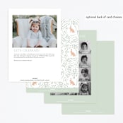 "Hop on Over II" - Children's Birthday Party Invitations in Mint by Hallie Fischer - Back of Card Options