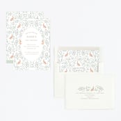 "Hop on Over II" - Children's Birthday Party Invitations in Mint by Hallie Fischer - Assembled