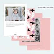 "Little Boo" - Children's Birthday Party Invitations in Cotton Candy by Corinne Malesic - Back of Card Options
