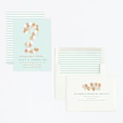 "balloons in two" - Children's Birthday Party Invitations in Sky by Angela Garrick - Assembled
