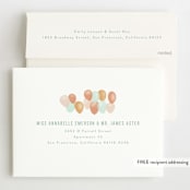 "balloons in two" - Children's Birthday Party Invitations in Sky by Angela Garrick - FREE Recipient Addressing
