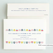 "Colorblock" - Children's Birthday Party Invitations in Kraft by Laura Hankins - FREE Recipient Addressing
