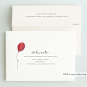 "Bear" - Children's Birthday Party Invitations in Red Candy by Remioni - FREE Recipient Addressing