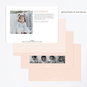 "Modern girl" - Children's Birthday Party Invitations in Blush by Stacey Meacham - Back of Card Options