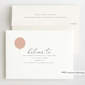 "Modern girl" - Children's Birthday Party Invitations in Blush by Stacey Meacham - FREE Recipient Addressing