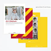 "Up Up And Away - Superman" - Children's Birthday Party Invitations in Navy by Kate Hofstad - Back of Card Options