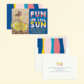 "Fun Sun" - Children's Birthday Party Invitations in Carribean by Baumbirdy - Assembled