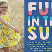 "Fun Sun" - Children's Birthday Party Invitations in Carribean by Baumbirdy - Detail