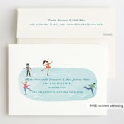 "playful ice rink" - Children's Birthday Party Invitations in Glacier by Karidy Walker - FREE Recipient Addressing
