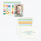 "This Guy" - Children's Birthday Party Invitations in Spectrum by Baumbirdy - Assembled