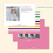 "This Gal" - Children's Birthday Party Invitations in Fuchsia by Baumbirdy - Back of Card Options