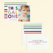 "This Gal" - Children's Birthday Party Invitations in Fuchsia by Baumbirdy - Assembled
