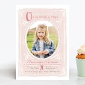 "Fairytale Princess" - Children's Birthday Party Invitations in Rose by Karidy Walker - Front
