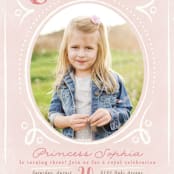 "Fairytale Princess" - Children's Birthday Party Invitations in Rose by Karidy Walker - Detail